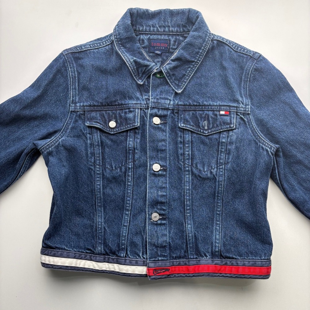 Tommy Hilfiger Jeans Women's Large Denim Jacket Trucker Style